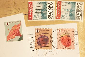 Letters with stamp