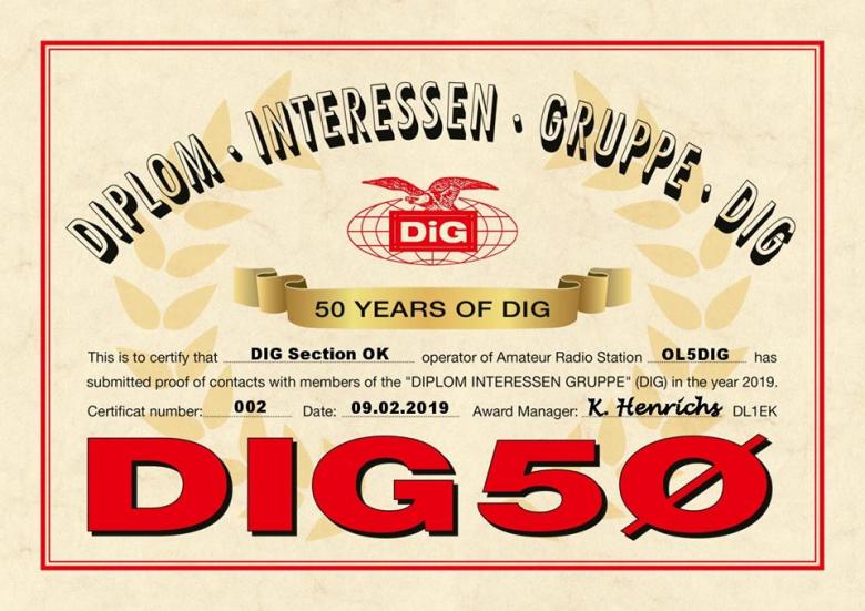 DIG 50 award