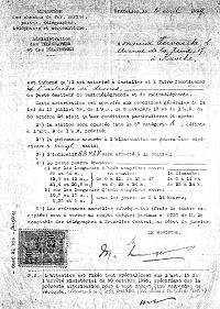 Licence datant du 20 avril 1929